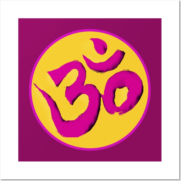 Spiritual Awakening Yoga Meditation Om Aum Symbol Wall Art by PlanetMonkey